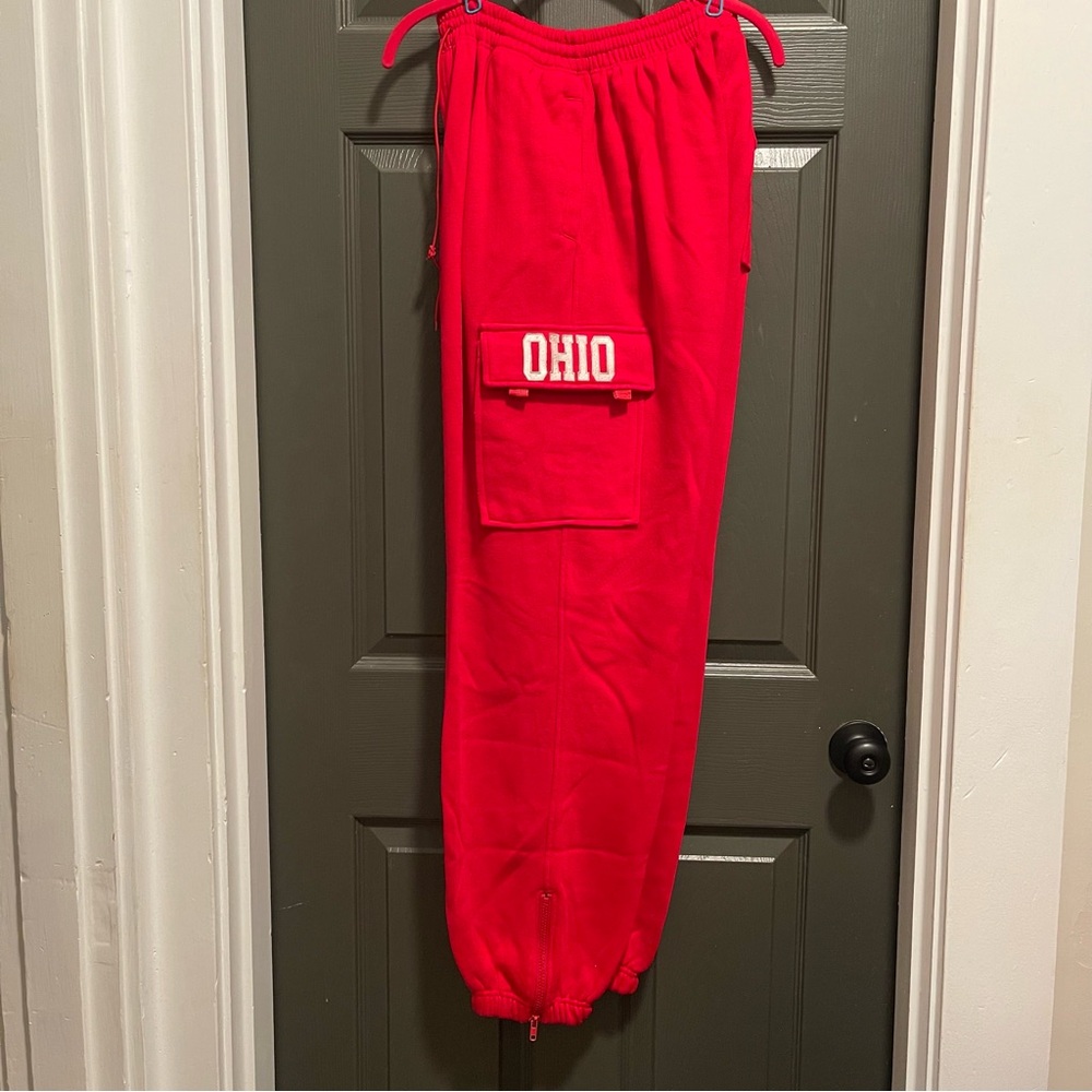 Cargo mens fleece sweatpants Ohio State